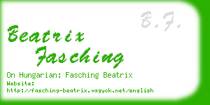 beatrix fasching business card